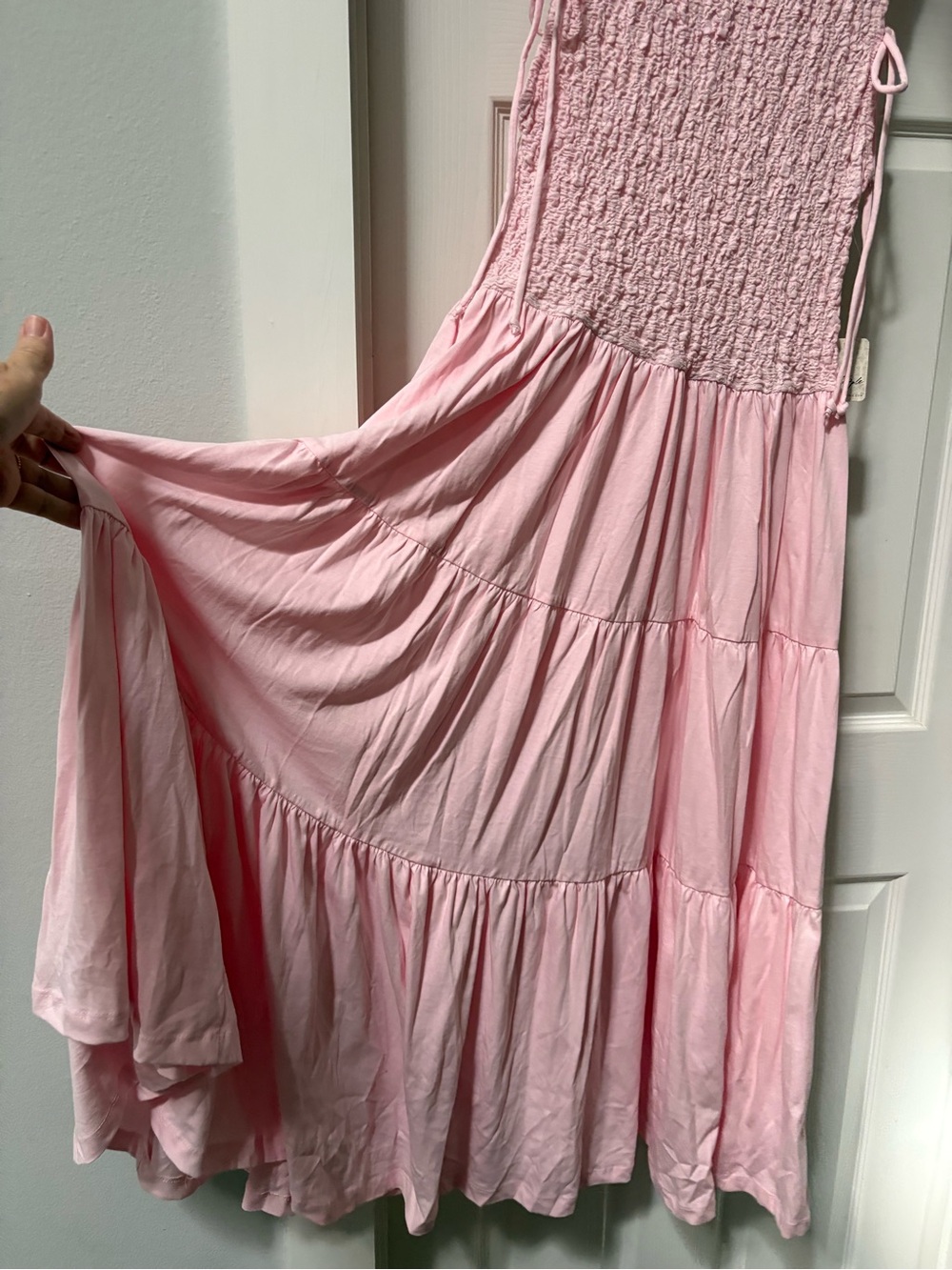 Free People Blush Pink Sleeveless Tiered Maxi Dress - Picture 2 of 10